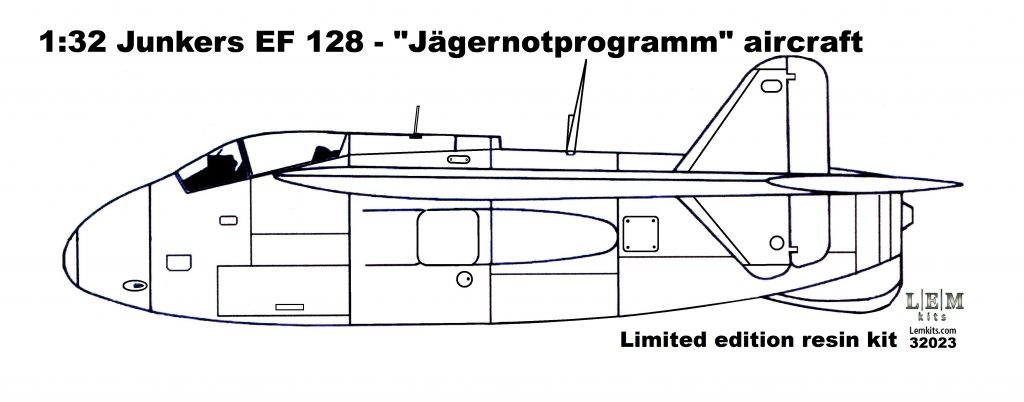 Limited edition resin kit 1/32 Junkers EF 128  "Jägernotprogramm"