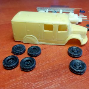1/87 (HO) MB 3500 /36 LF8 Fire truck ( 1951 ) - Limited edition resin kit