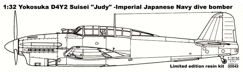 1/32  Yokosuka D4Y2 Suisei  "Judy"  Imperial Japanese Navy Attack aircraft - Limited edition resin kit